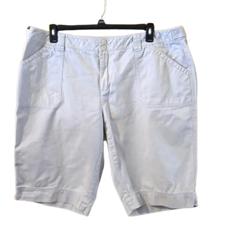 Rafaella Khaki Cotton Shorts 4-Pocket Women's Size 20W
